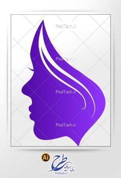 طرح وکتور چهره زن برای آرایشگاه زنانه